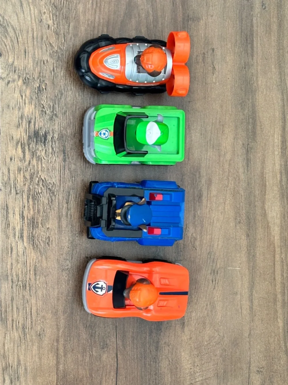Paw Patrol Rescue Racers Vehicles Rocky Zuma Chase Figures Toy Cars LOT Set of 4
